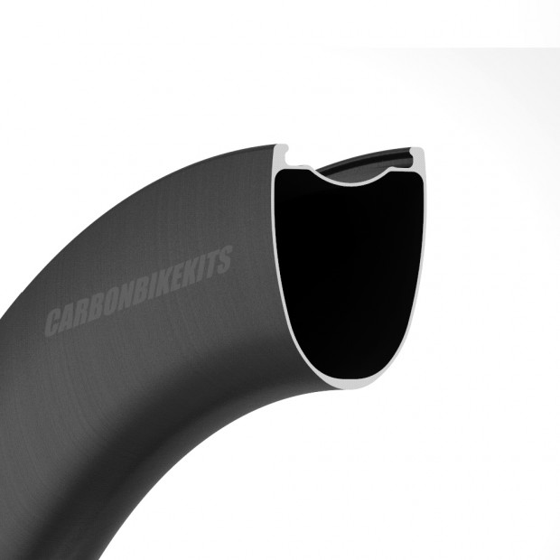 [Ultralight] 405g 700C 57x40mm Carbon Tubeless Gravel / CX / MTB / Beach Racer Wheels Rim